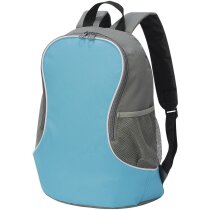 Mochila urbana de poliéster con color combinado azul personalizado