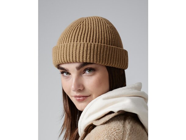 Gorros de invierno con dobladillo de poliacrílico Harbour Natural detalle 5