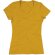 Camiseta de mujer manga corta 100% algodón amarillo