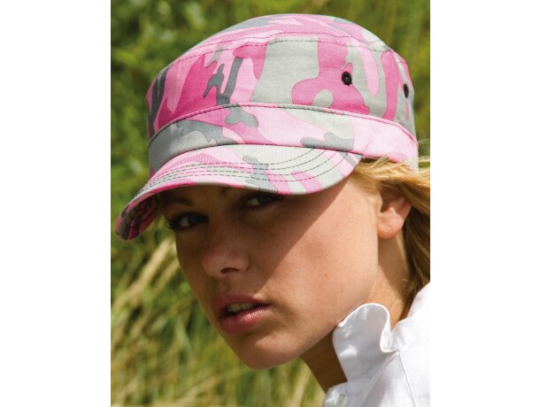 Gorra urbana camuflaje Coral brezo detalle 1