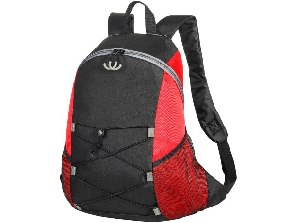 Mochila publicitaria Chester ripstop 16L correas acolchadas unisex Negro/gris melange detalle 3