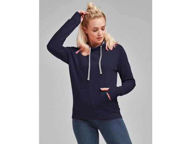 Sudadera con capucha poliéster polar 280 g/m2 Marino francés/marino francés detalle 1