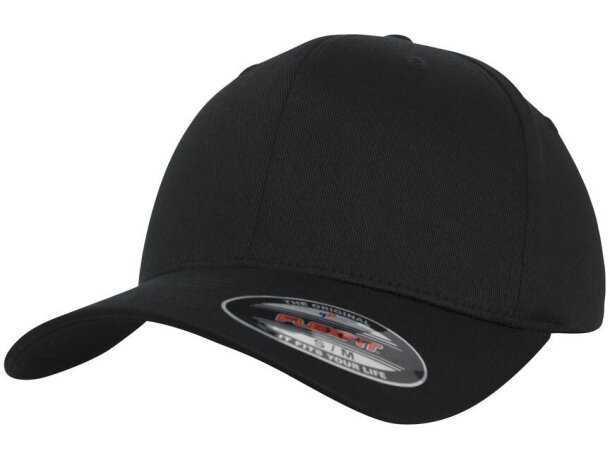 Gorra Flexfit algodón orgánico Negro detalle 1