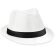 sombrero de poliester con cinta de refuerzo interior personalizado blanco negro blanco/negro