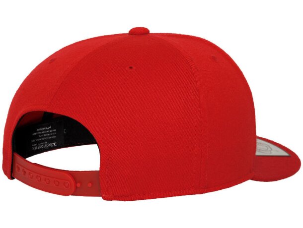 Gorra Snapback ajustada de 6 paneles. Personalízalo con tu logotipo Rojo detalle 7