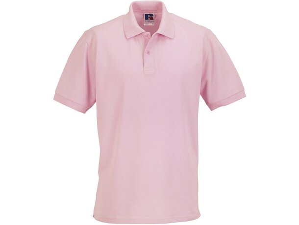 Polo de hombre manga corta tejido piqué 200 gr economico fucsia