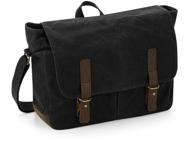 Maletines para profesores de lona encerada con detalles en cuero genuino Oliva detalle 3