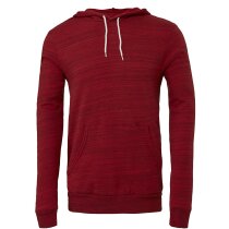 Sudadera básica unisex con capucha grabada burdeos