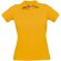 Polo para mujer grabado manga corta 100% algodón preencogido 180 g/m2 Oro