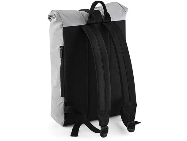 Mochila Reflective Roll-top Backpack Plata reflectante detalle 1