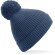 Gorro de invierno impresa dobladillo unisex elastano Acero azul detalle 2