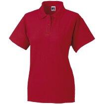 Polo de mujer tejido mixto 220 gr personalizado rojo Polo de mujer tejido mixto 220 gr personalizado rojo