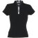 Camiseta cuello mandarin escote en V negra