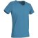 Camiseta adulto cuello en V azul claro