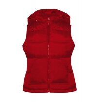 Chaleco de trabajo acolchado con capucha repelente al agua