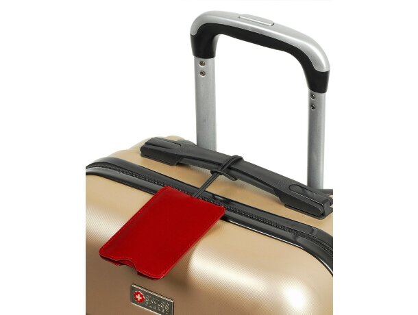 Etiqueta para maletas con funda protectora de poliuretano Rojo detalle 1