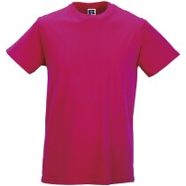 Camiseta Slim de algodón ring spun con cuello canalé ajustado