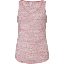 Camiseta de tirantes de mujer cuello en V personalizada roja Camiseta de tirantes de mujer cuello en V personalizada roja