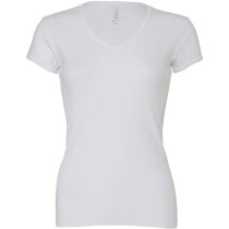 Camiseta Cuello V mujer blanca Camiseta Cuello V mujer blanca