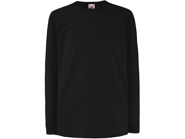 Camisetas publicitarias Valueweight manga larga infantil algodón Azul royal detalle 4