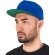 Snapback sarga 400g visera verde 5 paneles Azul royal detalle 10