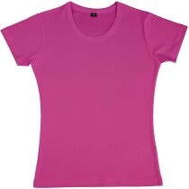 Camiseta de mujer 100% algodón 170 gr fucsia Camiseta de mujer 100% algodón 170 gr fucsia