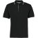 Polo de hombre manga corta 185 gr negro y blanco