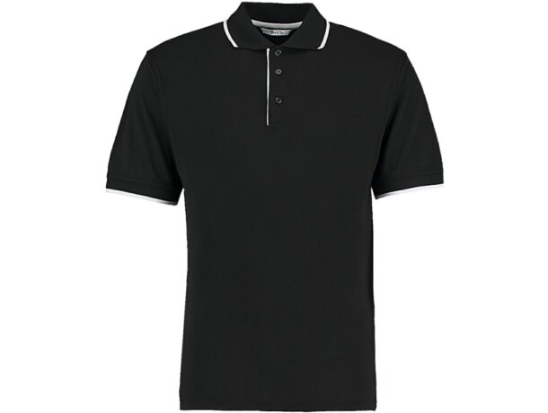 Polo hombre manga corta negro