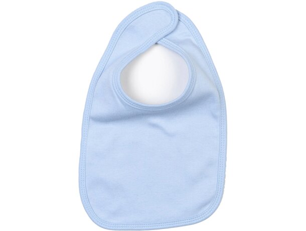 Babero bebé doble capa algodón ring-spun 220g cierre velcro Azul check detalle 3