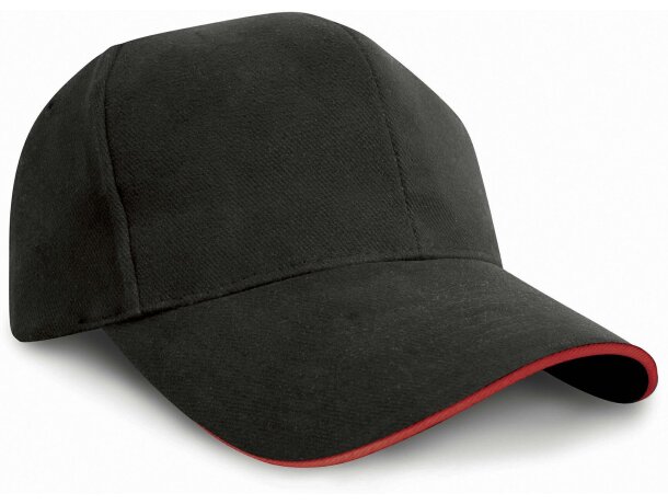 Gorra en algodón de 300 gr con cierre de netal con logo