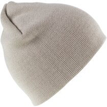 Gorro de punto sencillo personalizado beige