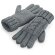 Guantes de punto cable Gris claro marl