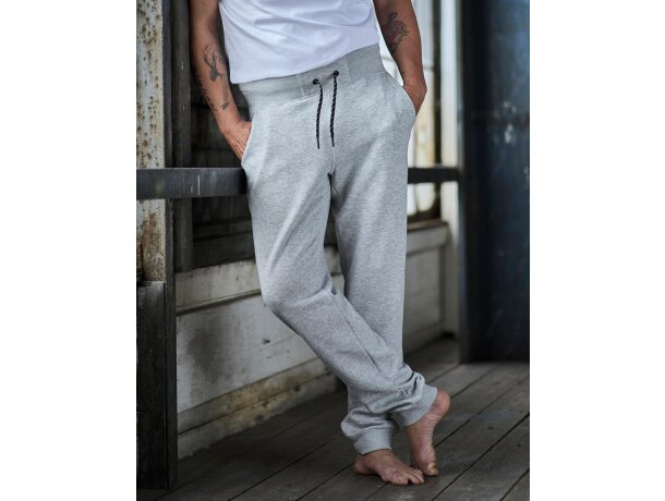 Pantalones deportivos personalizados unisex de poliéster 310 g/m2 Sweat Gris brezo detalle 2
