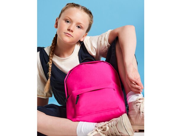 Mochila para niños personalizada poliéster Mini Fashion Fucsia detalle 3