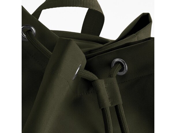 Petate Original Drawstring Backpack Verde militar detalle 4