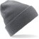 Gorro de poliester con dobladillo personalizado gris