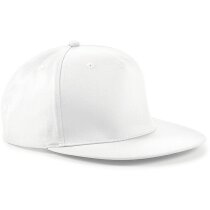 Gorra estilo rapero de 5 paneles personalizada blanca