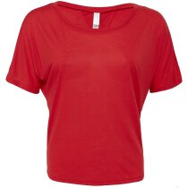 Camiseta de mujer ligera abierta grabada roja Camiseta de mujer ligera abierta grabada roja