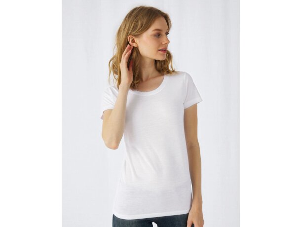 Camiseta sublimación mujer Blanco detalle 1