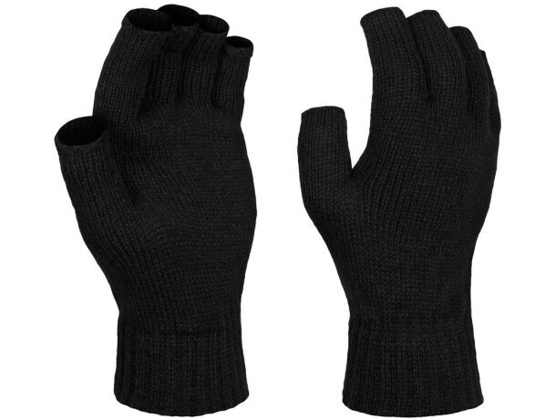 Guantes con corte en los dedos Negro detalle 4