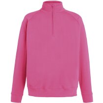 Sudadera cremallera 1/4 hombre fucsia