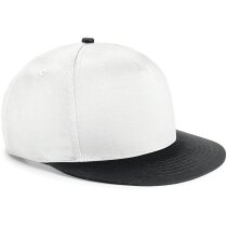 Gorra con diseño moderno snapback visera de color personalizada blanco y negro