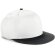 Gorra con diseño moderno snapback visera de color personalizada blanco y negro