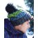 Gorro de invierno económico poliacrílico con base doblada Corkscrew Azul claro/marino detalle 4