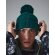 Gorro de invierno impresa dobladillo unisex elastano Jade verde detalle 3