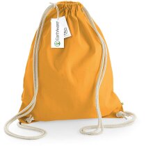 Bolsa mochila de algodón orgánico muy resistente blanca personalizado