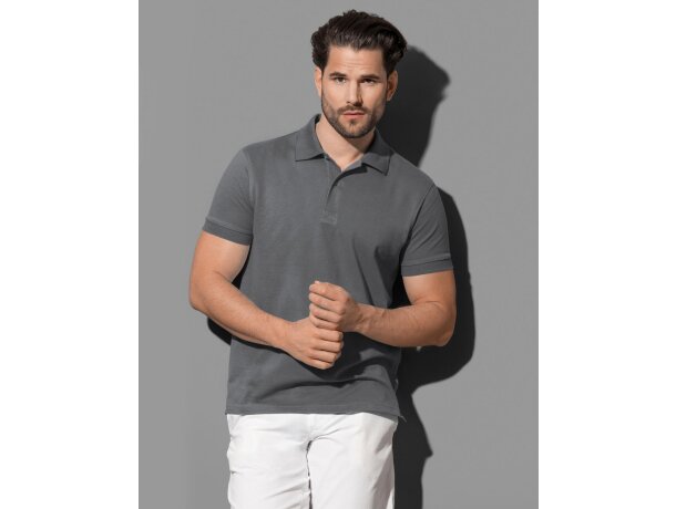 Polo manga corta de hombre algodón 220 gr barato