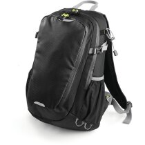 Mochila para excursiones con depósito de hidratación negra personalizado