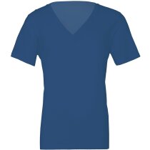 Camiseta de mujer cuello en V amplio azul Camiseta de mujer cuello en V amplio azul