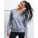 Sudadera de mujer cuello ancho Gris escarchado